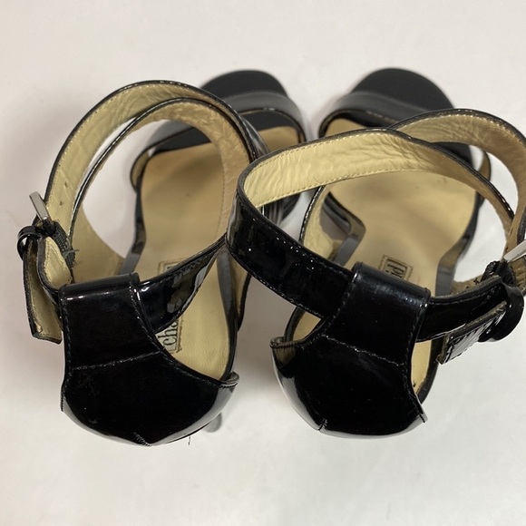 Charles David black open toe sandal leather cross strap ankle - Picture 11 of 12